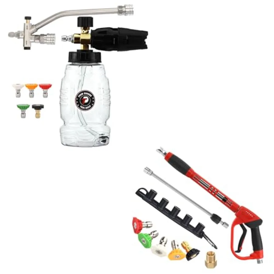 Pressure Washer Foam Cannon with Dual Connector Accessory Deluxe Pressure Washer Gun
Pressure Washer Foam Cannon with Dual Connector Accessory Deluxe Pressure Washer Gun