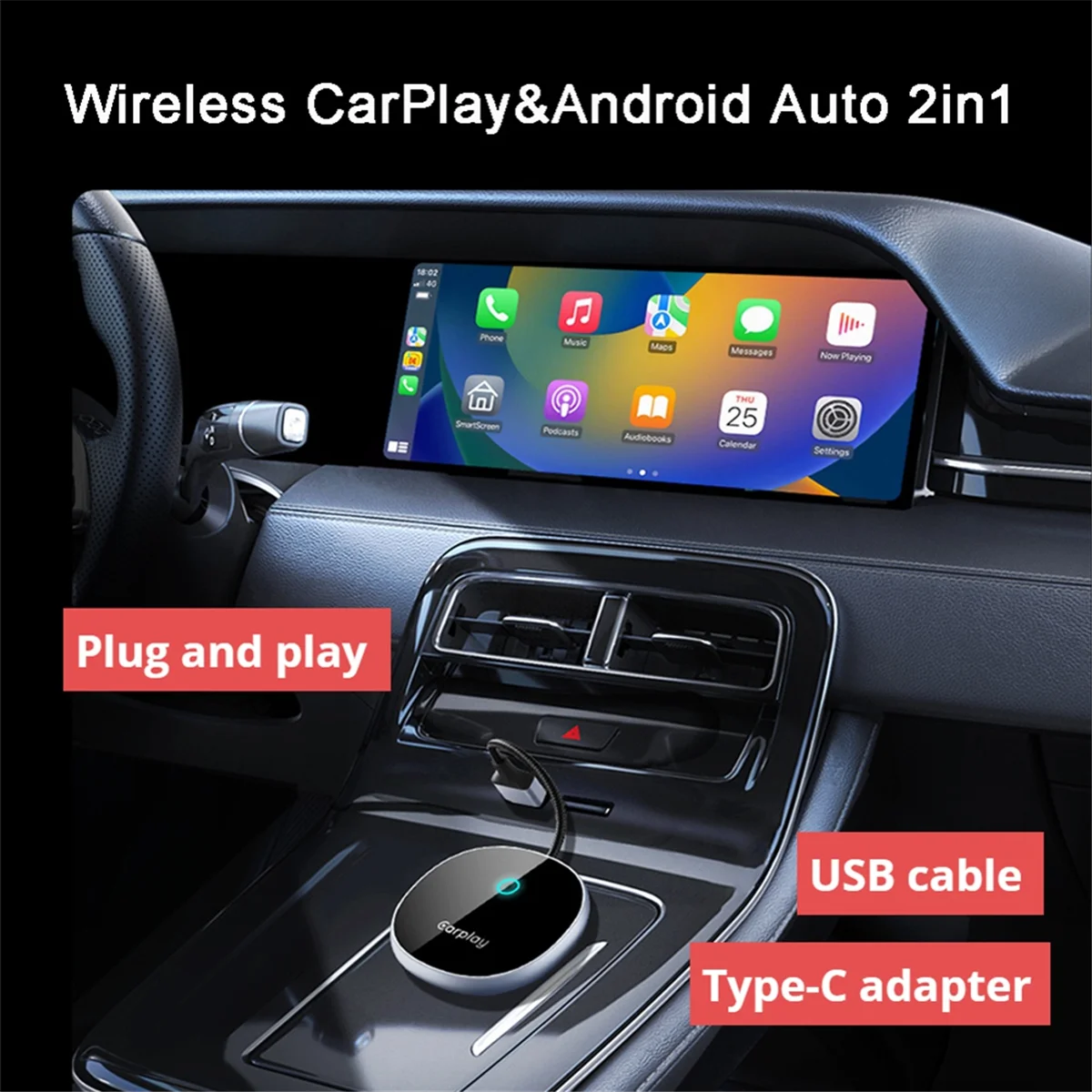 COTS-tWired to Wireless Carplay & Android Auto Adapter Wireless CarPlay с USB Android Auto Wireless Adapter для
COTS-tWired to Wireless Carplay & Android Auto Adapter Wireless CarPlay с USB Android Auto Wireless Adapter для
