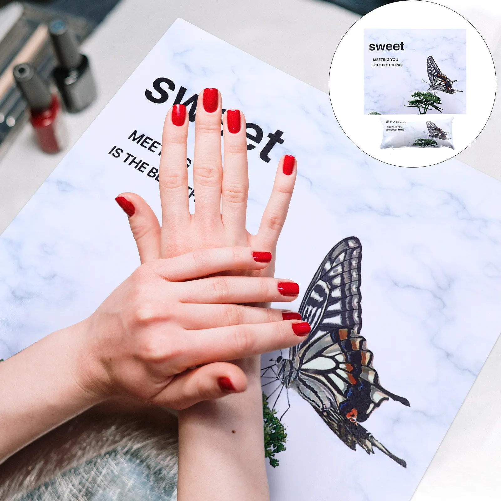 2pcs Nail Art Rest PU Cushion Manicure Mat Wrist Support Salon Home Use Quality Comfort Accessory
2pcs Nail Art Rest PU Cushion Manicure Mat Wrist Support Salon Home Use Quality Comfort Accessory