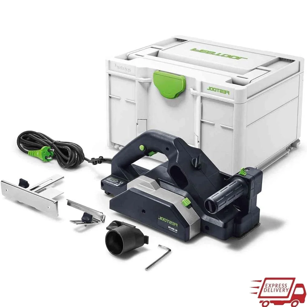 Planer HL 850 E-F-Plus Spiral Cutter-Head Smooth Cut Rotary Handle Depth Adjustment Flush Cutter Guard Rabbeting Depth
Planer HL 850 E-F-Plus Spiral Cutter-Head Smooth Cut Rotary Handle Depth Adjustment Flush Cutter Guard Rabbeting Depth