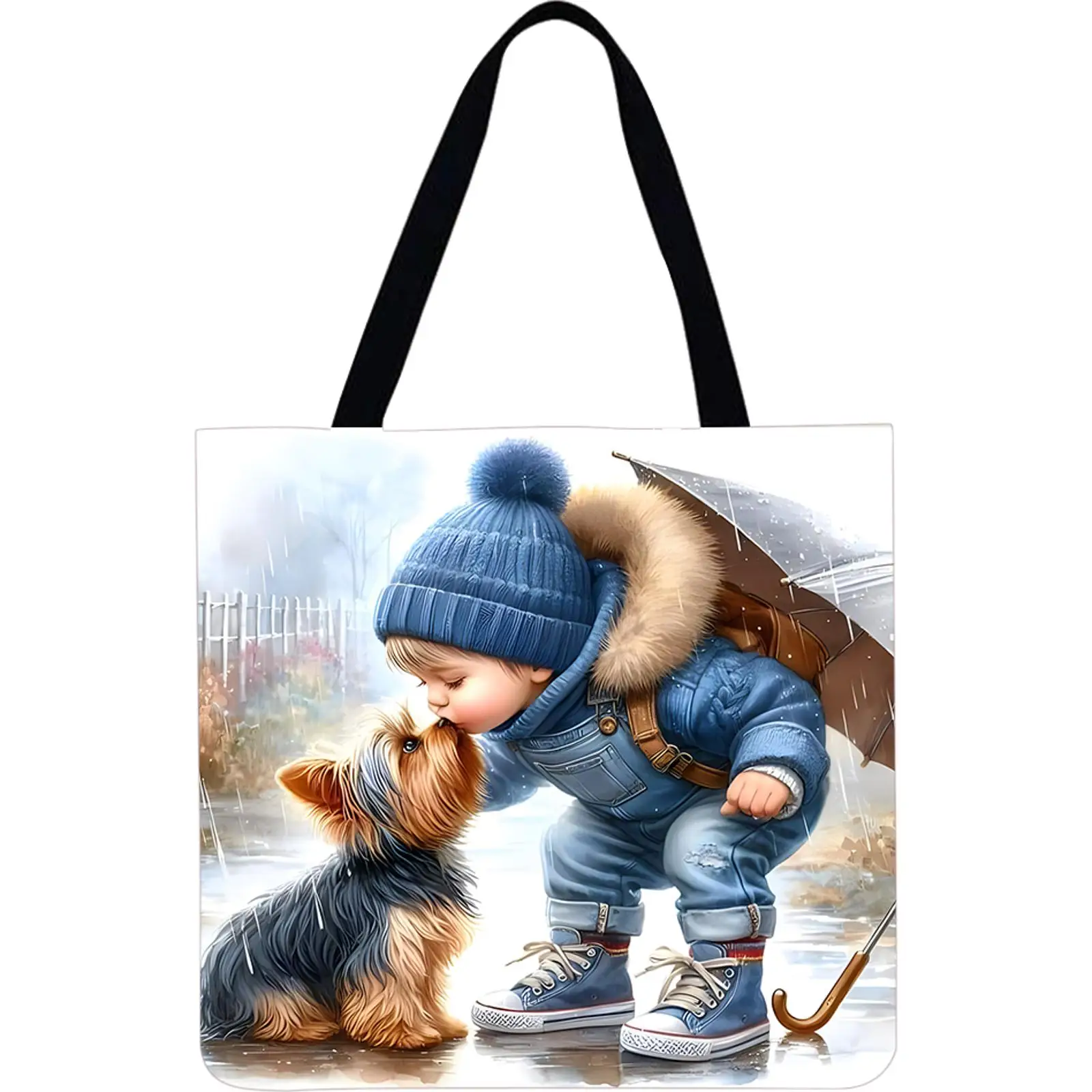 4pcs Girl and Dog Linen Tote Bag Handbag Large Women Shopping Shoulder Bags
4pcs Girl and Dog Linen Tote Bag Handbag Large Women Shopping Shoulder Bags