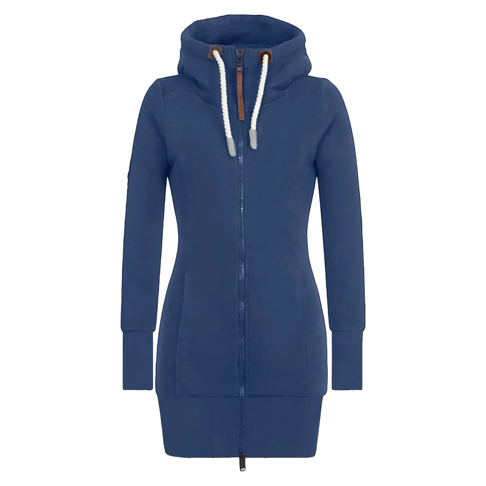 High Collar Long Sweatshirts Solid Hooded Jacket for Women Oversized Zip Up Hoodies Autumn Long Sleeve Drawstring Coats
High Collar Long Sweatshirts Solid Hooded Jacket for Women Oversized Zip Up Hoodies Autumn Long Sleeve Drawstring Coats