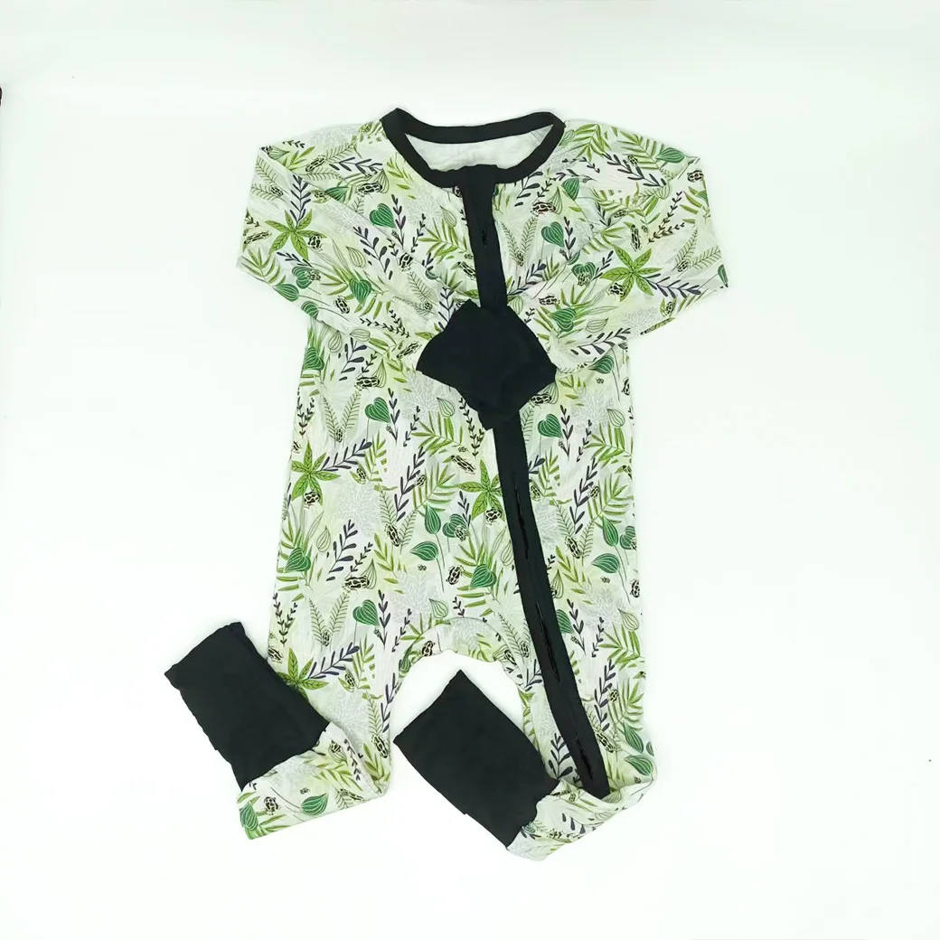 Green Little Fresh Plant Pattern Baby Unisex Onesie Sleeper 95%Bamboo Fabric Long Sleeve O-Neck Pajamas Romper
Green Little Fresh Plant Pattern Baby Unisex Onesie Sleeper 95%Bamboo Fabric Long Sleeve O-Neck Pajamas Romper