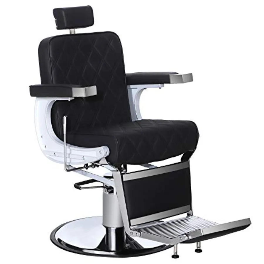 BarberPub Heavy Duty Metal Vintage Barber Chair for Salon, Spa, Beauty Use Black with Black Stitches, Hydraulic Recline, All-Pu
BarberPub Heavy Duty Metal Vintage Barber Chair for Salon, Spa, Beauty Use Black with Black Stitches, Hydraulic Recline, All-Pu