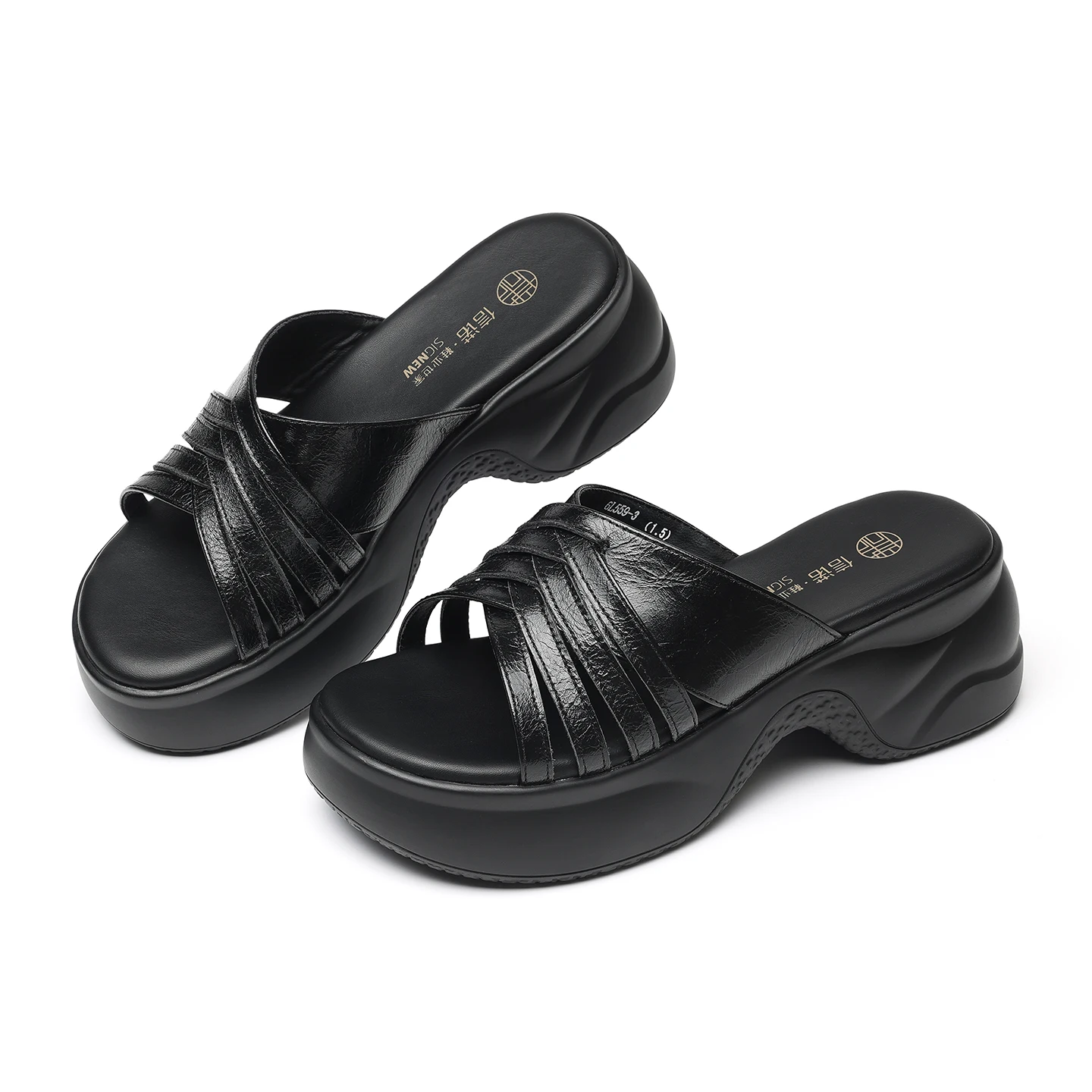 Summer New Style Genuine Leather Woven Thick-Soled Height-Increasing Sandals for Women, Black Platform Non-Slip Slide Sandals, Versatile for Commuting and Everyday Wear, Stylish Shoes That Make Legs Look Longer
Summer New Style Genuine Leather Woven Thick-Soled Height-Increasing Sandals for Women, Black Platform Non-Slip Slide Sandals, Versatile for Commuting and Everyday Wear, Stylish Shoes That Make Legs Look Longer
