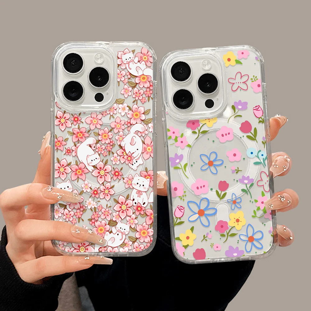 Luxury Flower Transparent Phone Case For iPhone 17 Pro Max 16 15 11 12 13 14 17 Air For Magesafe Magnetic Wireless Charge Cover
Luxury Flower Transparent Phone Case For iPhone 17 Pro Max 16 15 11 12 13 14 17 Air For Magesafe Magnetic Wireless Charge Cover