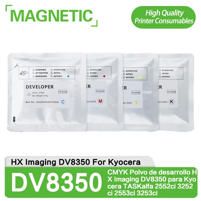 New CMYK Polvo de desarrollo HX Imaging DV8350 para Kyocera TASKalfa 2552ci 3252ci 2553ci 3253ci 1set
New CMYK Polvo de desarrollo HX Imaging DV8350 para Kyocera TASKalfa 2552ci 3252ci 2553ci 3253ci 1set