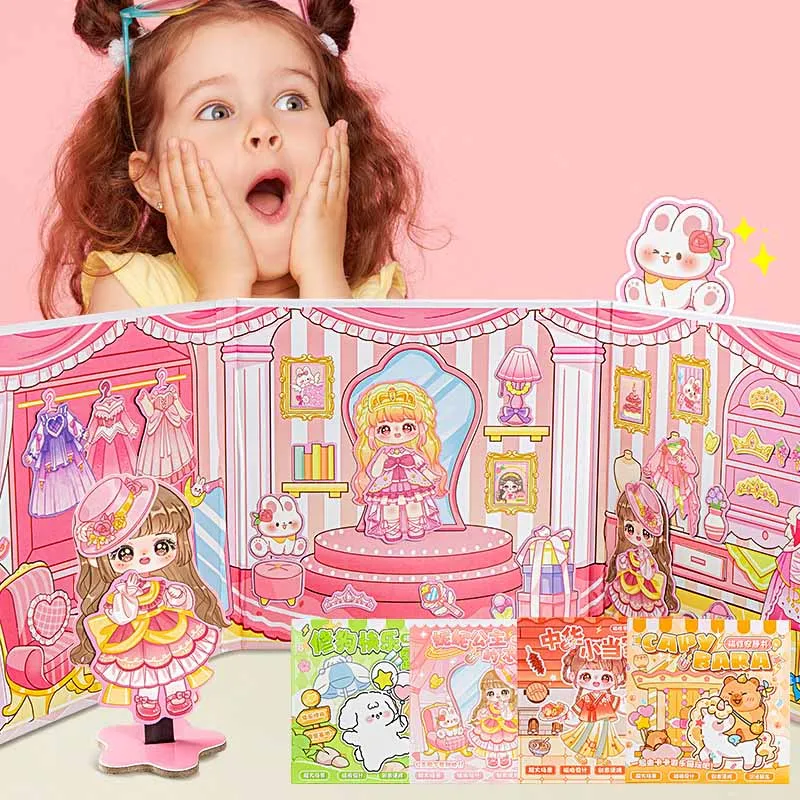 Children DIY Handmade Magnetic Quiet Book Creative Sticky Girls Princess Dress Up Game Quiet Book Magnetic Stickers
Children DIY Handmade Magnetic Quiet Book Creative Sticky Girls Princess Dress Up Game Quiet Book Magnetic Stickers