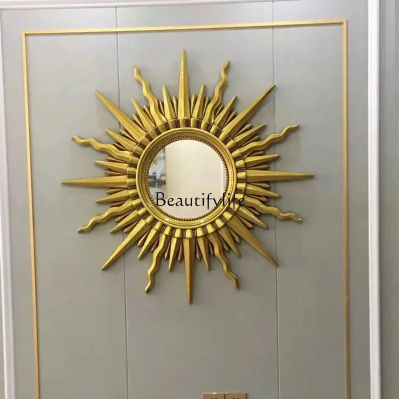 Modern European French living room sun decorative mirror wall wall wall fireplace mirror
Modern European French living room sun decorative mirror wall wall wall fireplace mirror