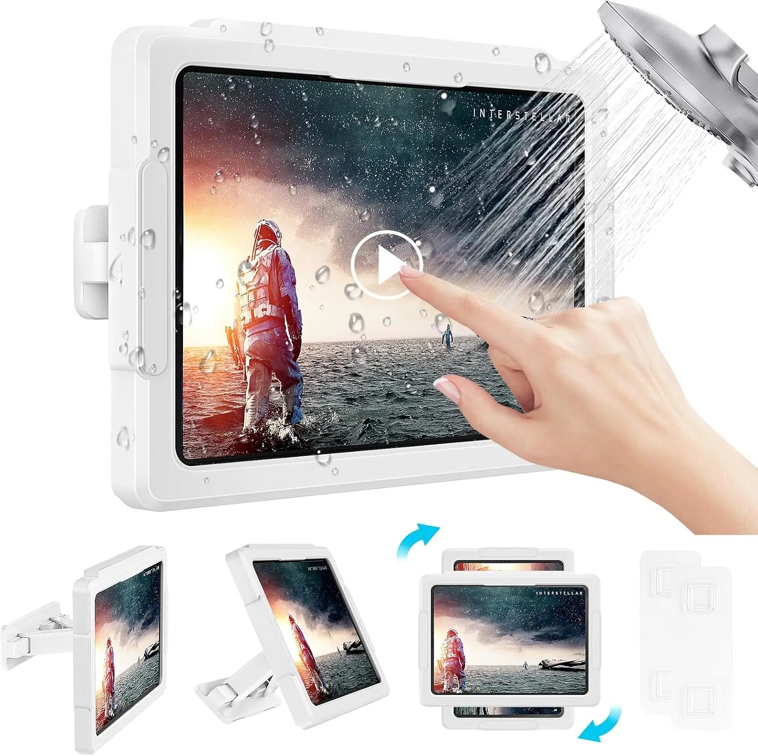 Stretchable Waterproof Tablet Holder for Shower, 360° Rotation, Fits Devices Up to 11", 2 Placement Modes
Stretchable Waterproof Tablet Holder for Shower, 360° Rotation, Fits Devices Up to 11", 2 Placement Modes
