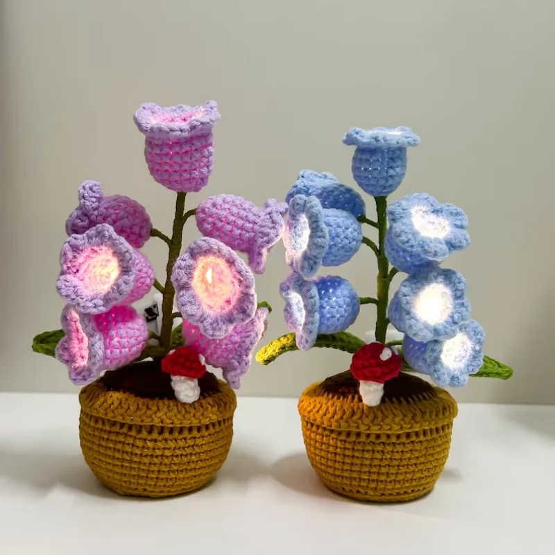 Crochet Bell Orchid with Potted Knitted Flowers with Light Handwoven Fake Flower Desktop Party Table Decor Mothers Day Gift
Crochet Bell Orchid with Potted Knitted Flowers with Light Handwoven Fake Flower Desktop Party Table Decor Mothers Day Gift