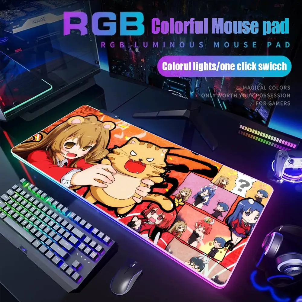 Toradora Taiga aisaka Mouse Pad Rgb Desk Mat Back Light Led Mousepad Setup Gaming Accessories Deskmat Big Mousepad Backlight
Toradora Taiga aisaka Mouse Pad Rgb Desk Mat Back Light Led Mousepad Setup Gaming Accessories Deskmat Big Mousepad Backlight