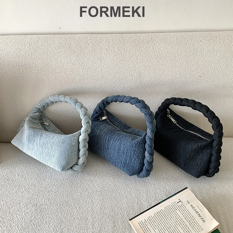 Джинсовая сумка Formeki для женщин, модная сумка 2023 Ins, роскошная дизайнерская сумка, Повседневная сумка через плечо, вместительная сумка Хобо
Джинсовая сумка Formeki для женщин, модная сумка 2023 Ins, роскошная дизайнерская сумка, Повседневная сумка через плечо, вместительная сумка Хобо