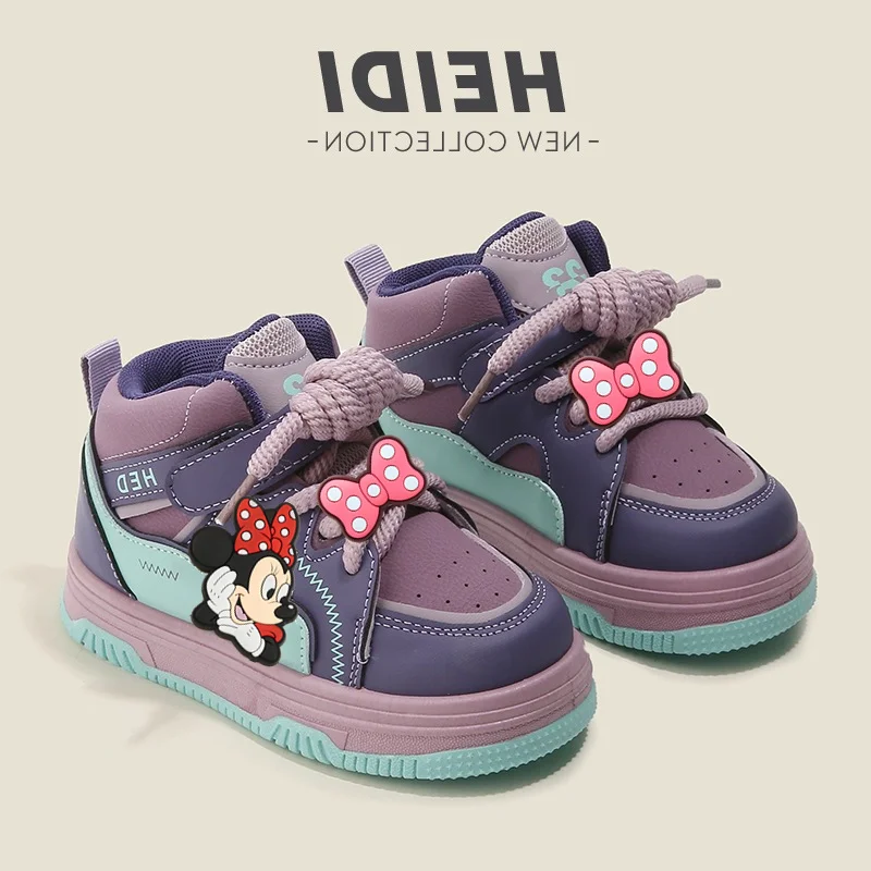 Детская спортивная обувь Disney с Минни Маусом, весенне-осенняя новая повседневная обувь для мальчиков с высоким берцем для девочек, обувь для хлеба
Детская спортивная обувь Disney с Минни Маусом, весенне-осенняя новая повседневная обувь для мальчиков с высоким берцем для девочек, обувь для хлеба