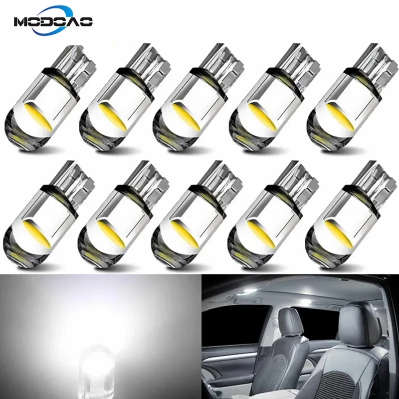10 PCS Car LED COB Bulb T10 W5W Signal Light 12V 7500K White Auto Interior Dome Reading License Plate Lamps Wedge Side Bulbs
10 PCS Car LED COB Bulb T10 W5W Signal Light 12V 7500K White Auto Interior Dome Reading License Plate Lamps Wedge Side Bulbs