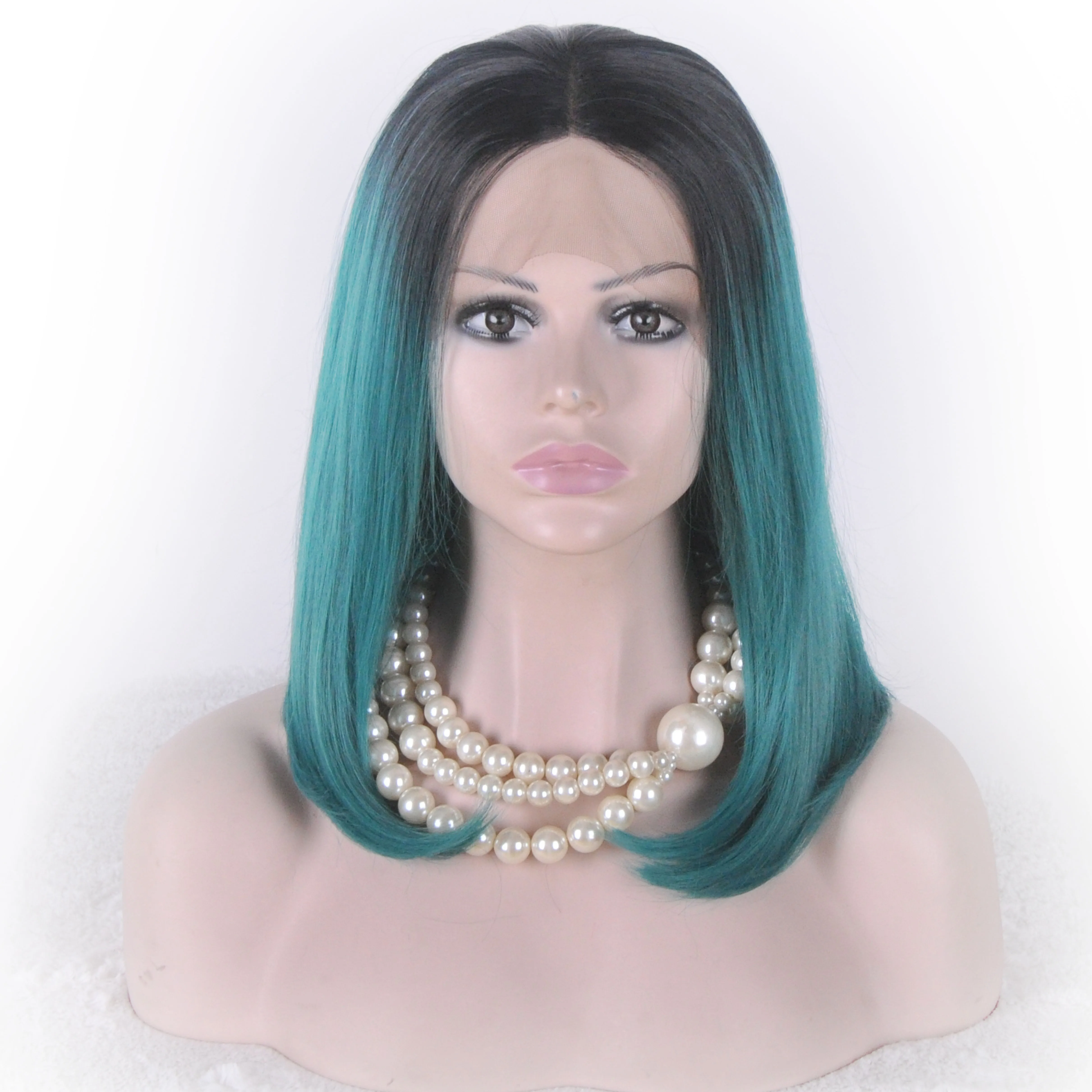 Black to Green Short Bob Lace Front Synthetic Wig
Black to Green Short Bob Lace Front Synthetic Wig