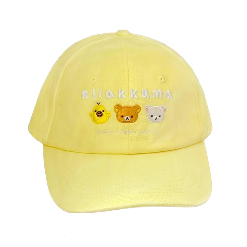 Летние шапки Rilakkuma Bear Gorra, модная милая бейсболка с героями мультфильмов, желтые, розовые солнцезащитные козырьки
Летние шапки Rilakkuma Bear Gorra, модная милая бейсболка с героями мультфильмов, желтые, розовые солнцезащитные козырьки