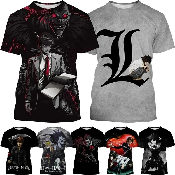 Summer Man Fashion Popular Casual Short-sleeve Japanese Anime Death Note 3d Print T Shirt Streetwear Y2K Top
Summer Man Fashion Popular Casual Short-sleeve Japanese Anime Death Note 3d Print T Shirt Streetwear Y2K Top