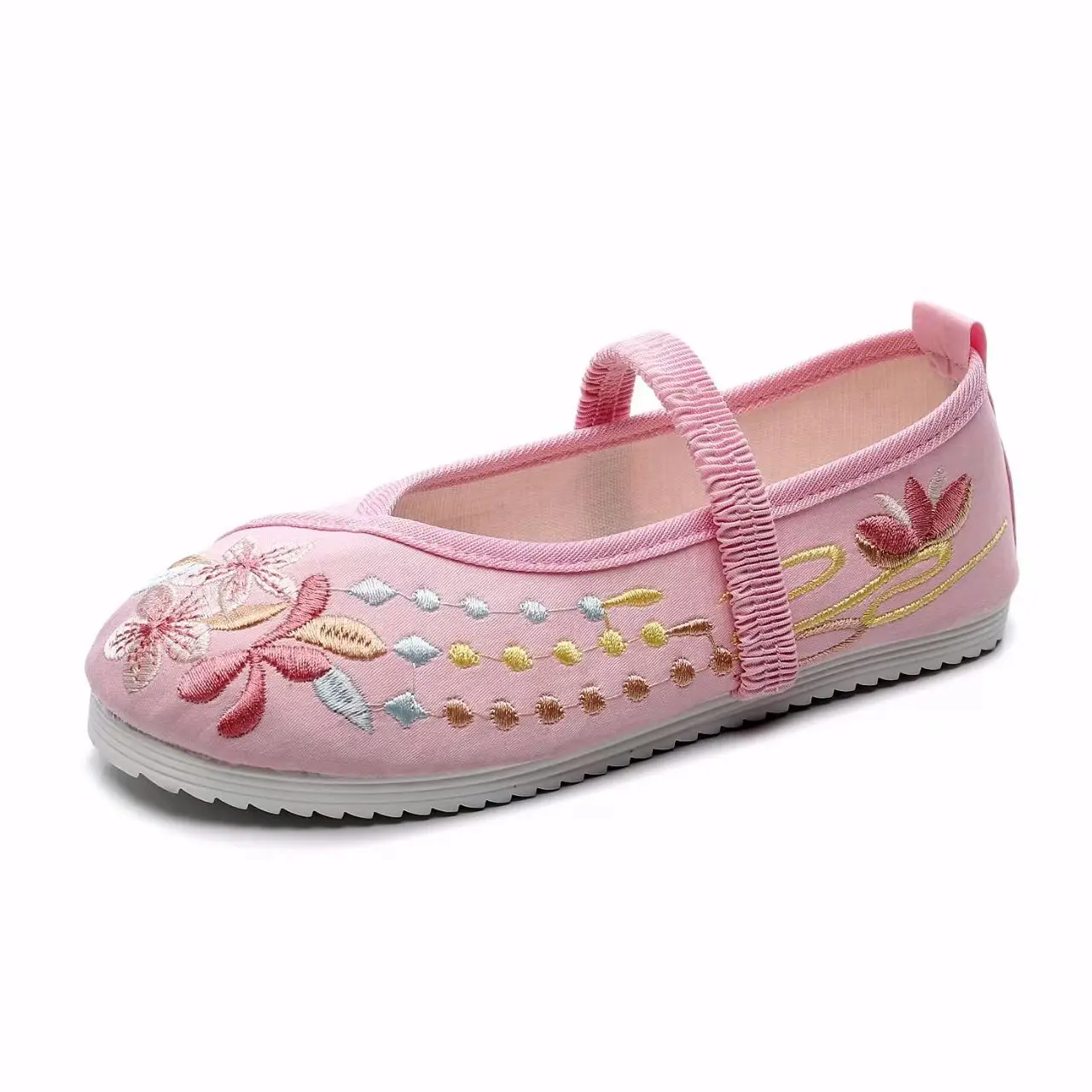Girls Flat Sole Embroidered Cloth Shoes Ethnic Style Soft sole Shallow slip On Round Toe Children's Hanfu Shoes Princess Shoes
Girls Flat Sole Embroidered Cloth Shoes Ethnic Style Soft sole Shallow slip On Round Toe Children's Hanfu Shoes Princess Shoes