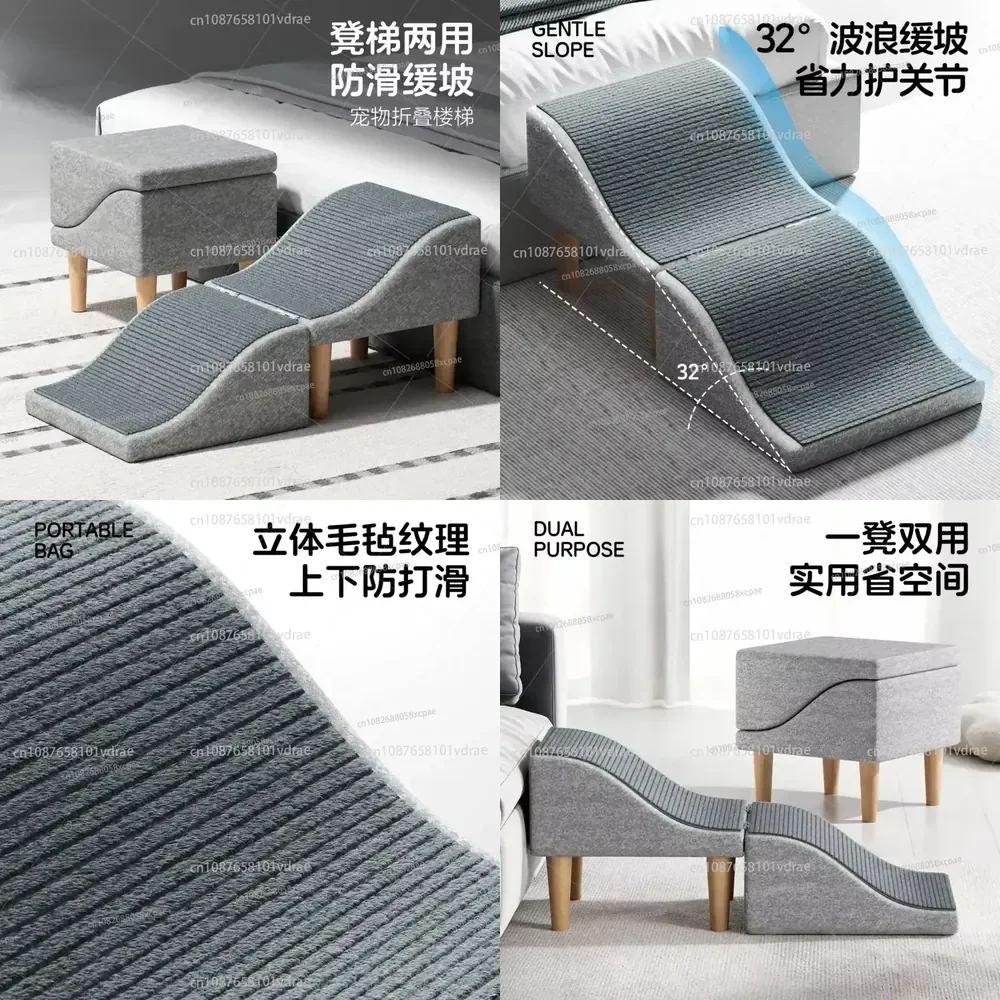 Pet Stairs Doggy Foldable Up and Down Bed Doggy Ramp Bedside Sofa Stool Ladder Step Ladder
Pet Stairs Doggy Foldable Up and Down Bed Doggy Ramp Bedside Sofa Stool Ladder Step Ladder