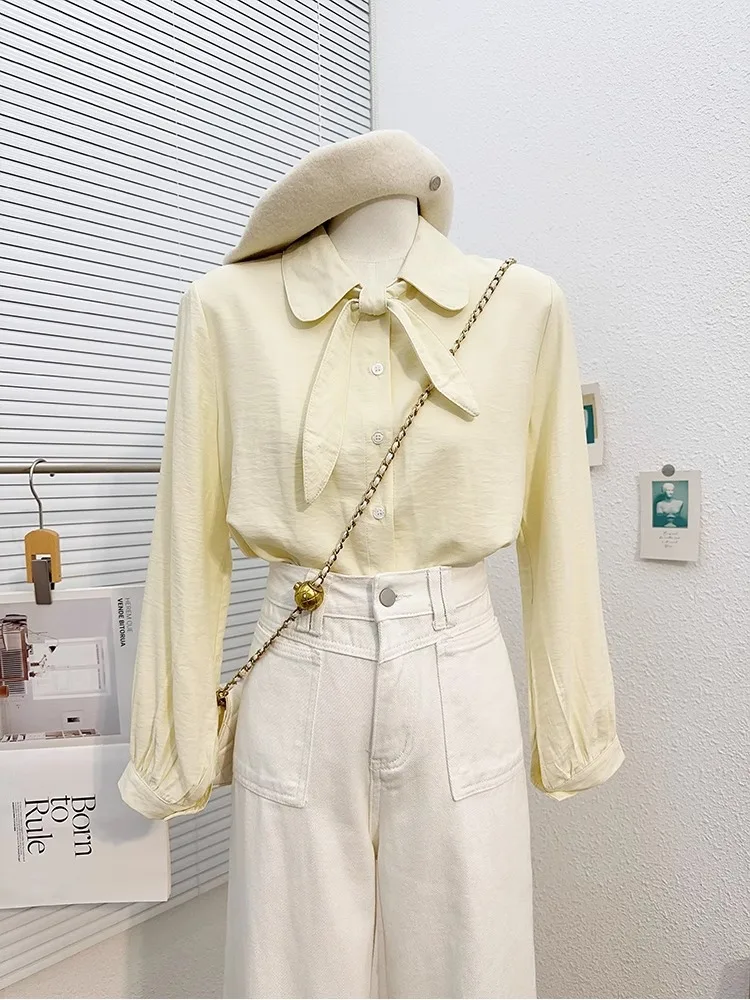 Loose Collared irt Women's Faion Korean Sle Long Sve Layering Versatile Slimming Top Spring Autumn New Arrival
Loose Collared irt Women's Faion Korean Sle Long Sve Layering Versatile Slimming Top Spring Autumn New Arrival