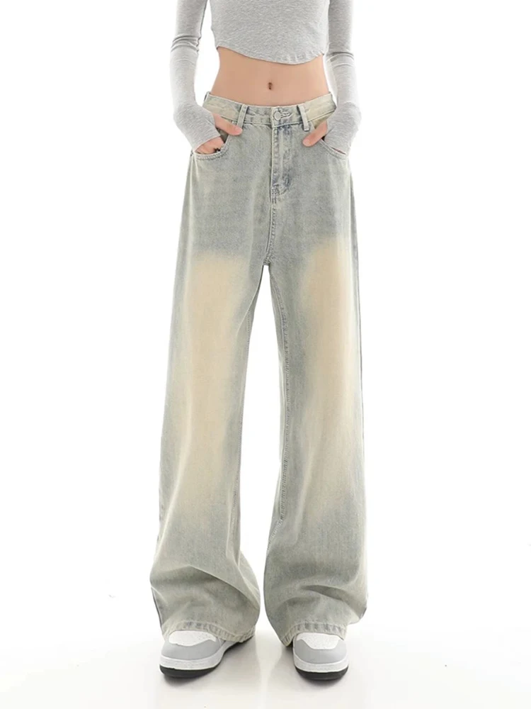 Women 2000s Vintage Blue Jeans Baggy High Waist Denim Trouser Korean Y2k Punk Harajuku Streetwear Wide Leg Pants Pippie Clothes
Women 2000s Vintage Blue Jeans Baggy High Waist Denim Trouser Korean Y2k Punk Harajuku Streetwear Wide Leg Pants Pippie Clothes