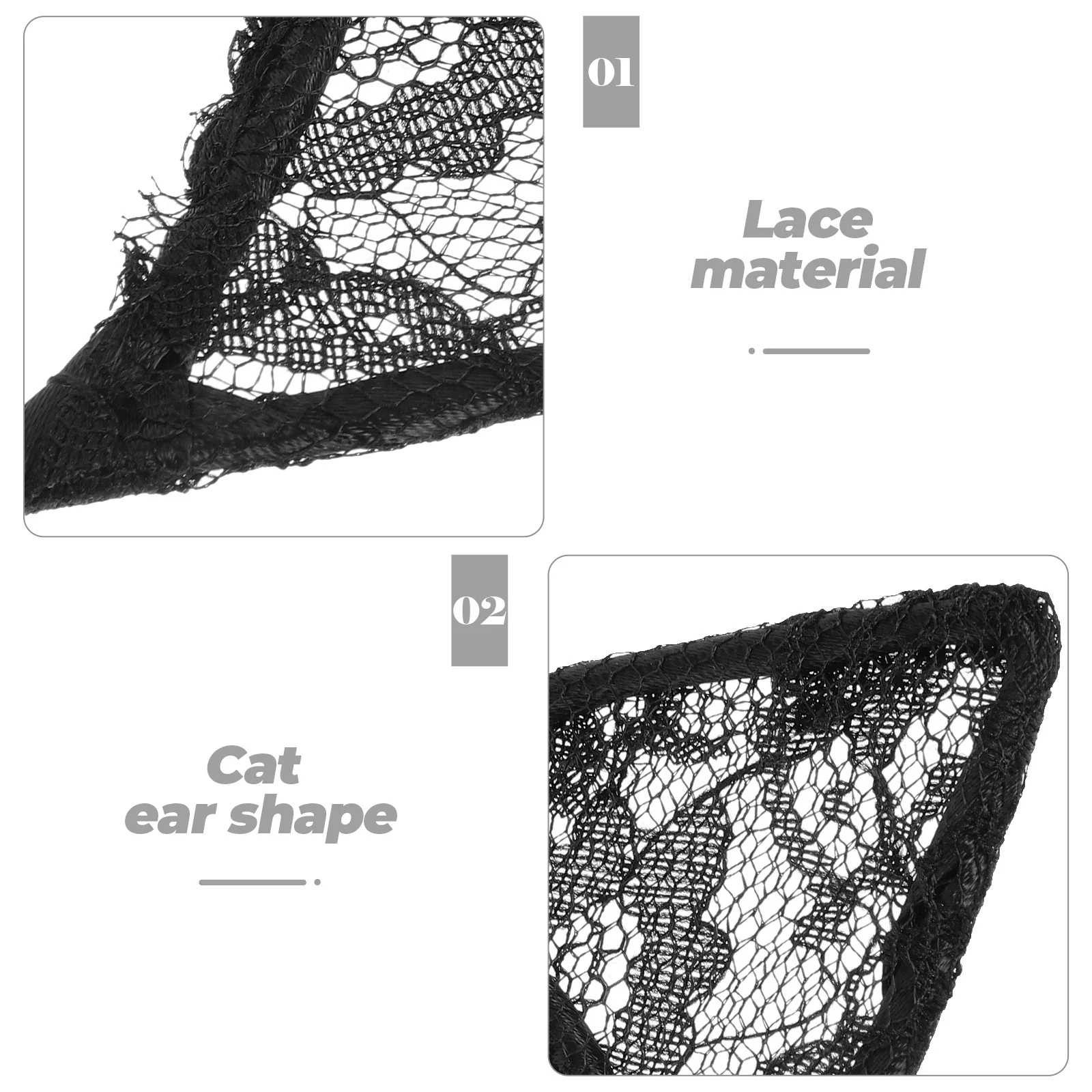 Lace Cat Ears Headband Black Durable Wired Metal Adjustable Party Masquerade Costume Dress Lace Headband Cat Ears Dress
Lace Cat Ears Headband Black Durable Wired Metal Adjustable Party Masquerade Costume Dress Lace Headband Cat Ears Dress