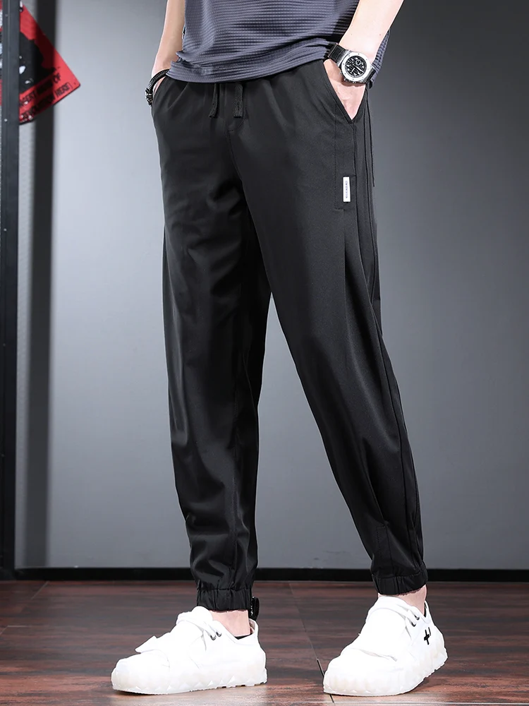 Ice Silk Pants Men Summer Cool Mesh Quick Drying Joggers Casual Black Lightweight Loose Sports Elastic Waist Trousers
Ice Silk Pants Men Summer Cool Mesh Quick Drying Joggers Casual Black Lightweight Loose Sports Elastic Waist Trousers