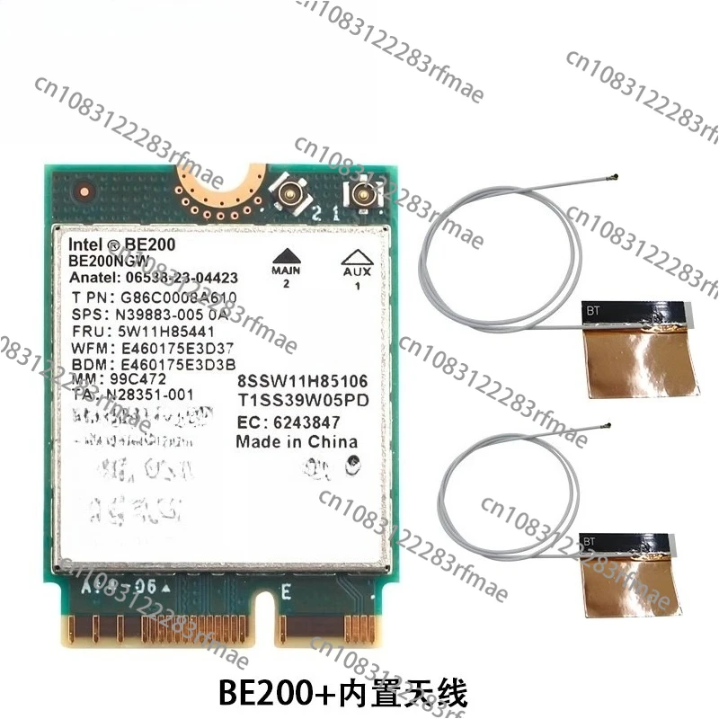 BE200 WIFI 7-го поколения ноутбука настольного компьютера гигабитная трехдиапазонная беспроводная сетевая интерфейсная карта Bluetooth 5.4
BE200 WIFI 7-го поколения ноутбука настольного компьютера гигабитная трехдиапазонная беспроводная сетевая интерфейсная карта Bluetooth 5.4
