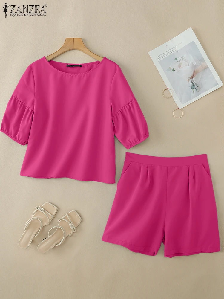 ZANZEA Summer Outfit 2PCS Fashion Short Sleeve Solid Blouse Short Sets 2025 Women Matching Set Casual Holiday Tracksuit Oversize
ZANZEA Summer Outfit 2PCS Fashion Short Sleeve Solid Blouse Short Sets 2025 Women Matching Set Casual Holiday Tracksuit Oversize