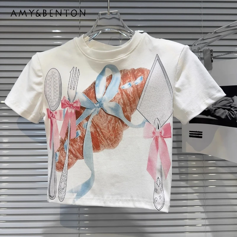2025 New American Hot Girls Women's T-shirt Hand-painted Colorful Pattern Round Neck Age-reducing Short-sleeved T-shirts Ladies
2025 New American Hot Girls Women's T-shirt Hand-painted Colorful Pattern Round Neck Age-reducing Short-sleeved T-shirts Ladies