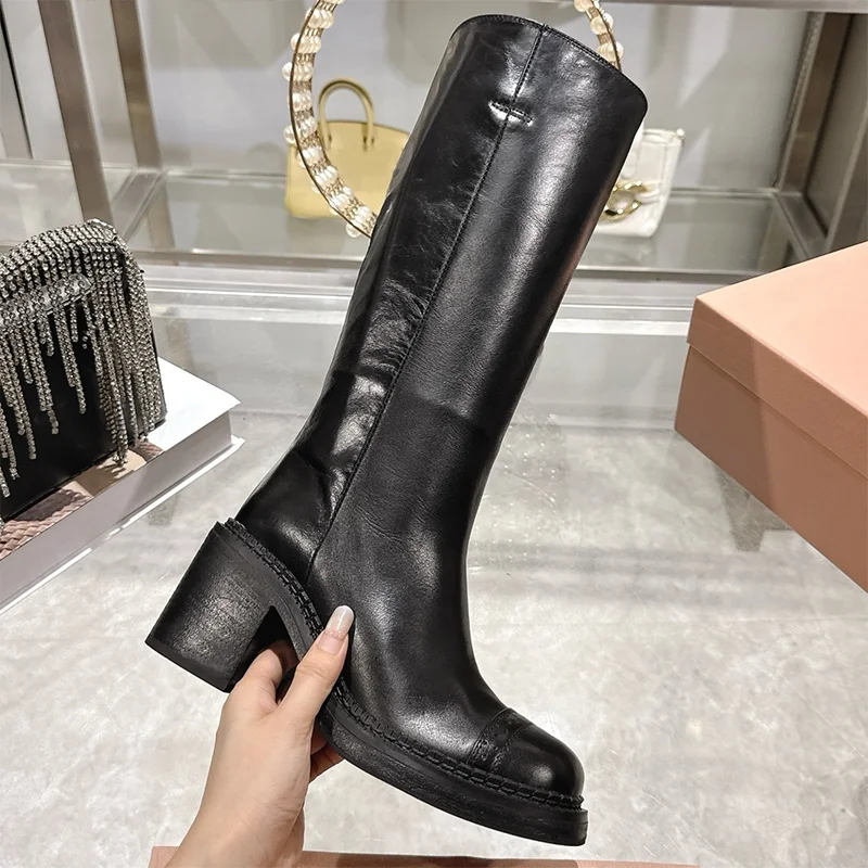 Top quality Colored calf leather women's knee length boots with anti-slip outsole, comfortable shoes for woman 25101043
Top quality Colored calf leather women's knee length boots with anti-slip outsole, comfortable shoes for woman 25101043