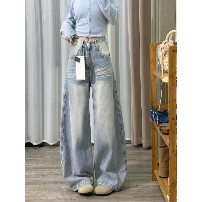 Tall Extended American Light Blue Pocket Embroidered Scimitar Jeans Women's Loose and Skinny Wide Leg Floor Pants
Tall Extended American Light Blue Pocket Embroidered Scimitar Jeans Women's Loose and Skinny Wide Leg Floor Pants