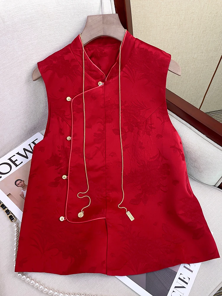 New Chinese Style Embroidered Vest Women's Early Autumn New Retro High-End Tang Costume Shoulder Pad Small Top
New Chinese Style Embroidered Vest Women's Early Autumn New Retro High-End Tang Costume Shoulder Pad Small Top