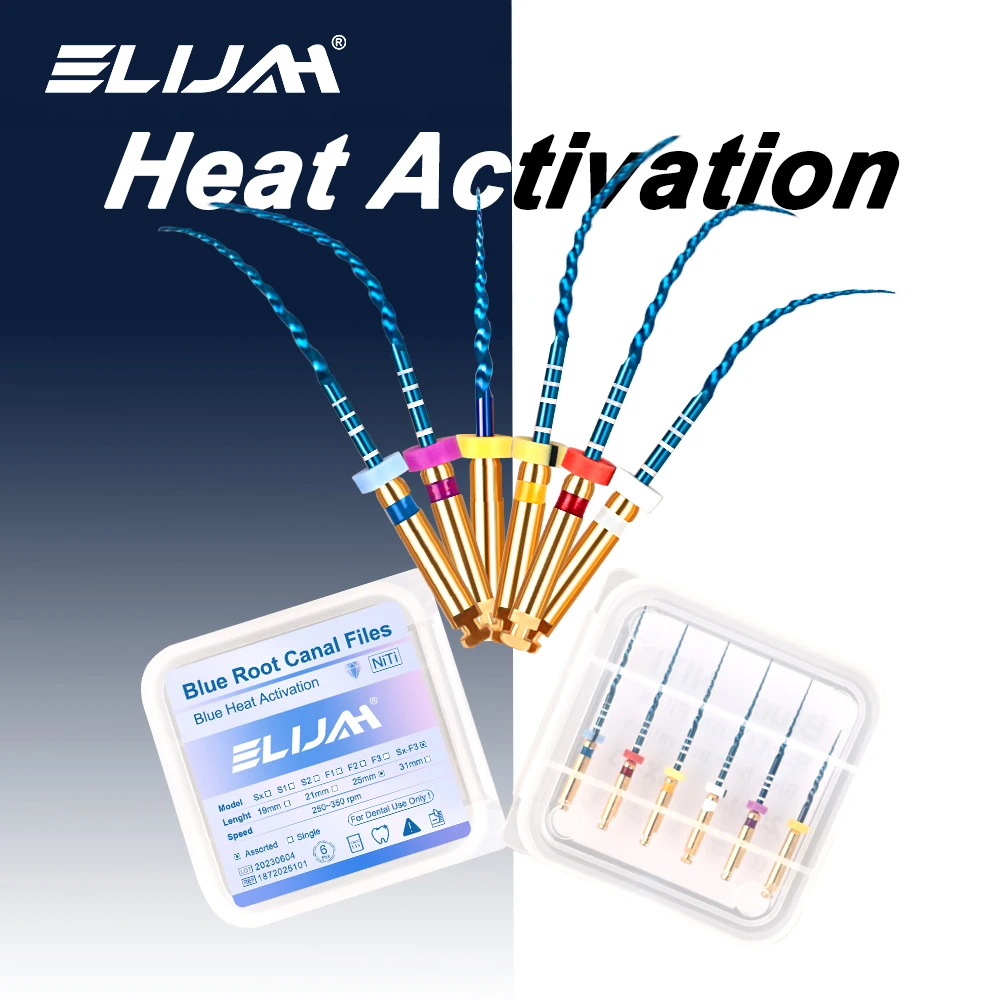 ELIJAH 6 шт. стоматологические NITI синие вращающиеся эндодонтические файлы с тепловой активацией 25 мм Sx-F3 файлы для корневых каналов двигатель используют стоматологические инструменты
ELIJAH 6 шт. стоматологические NITI синие вращающиеся эндодонтические файлы с тепловой активацией 25 мм Sx-F3 файлы для корневых каналов двигатель используют стоматологические инструменты