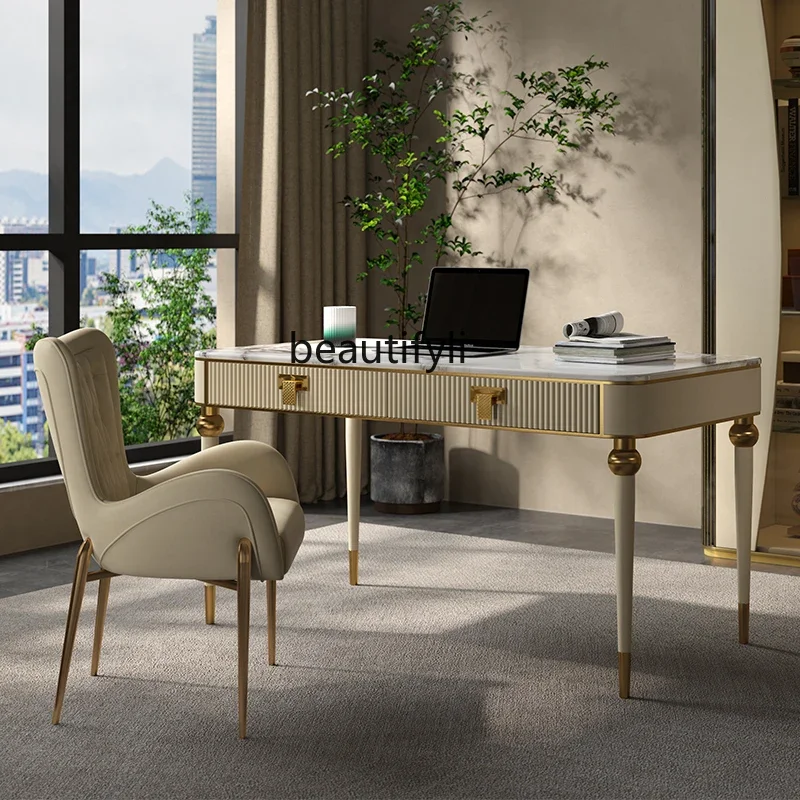Light luxury study, marble slate home high-end modern fashion negotiation table writing desk desk
Light luxury study, marble slate home high-end modern fashion negotiation table writing desk desk