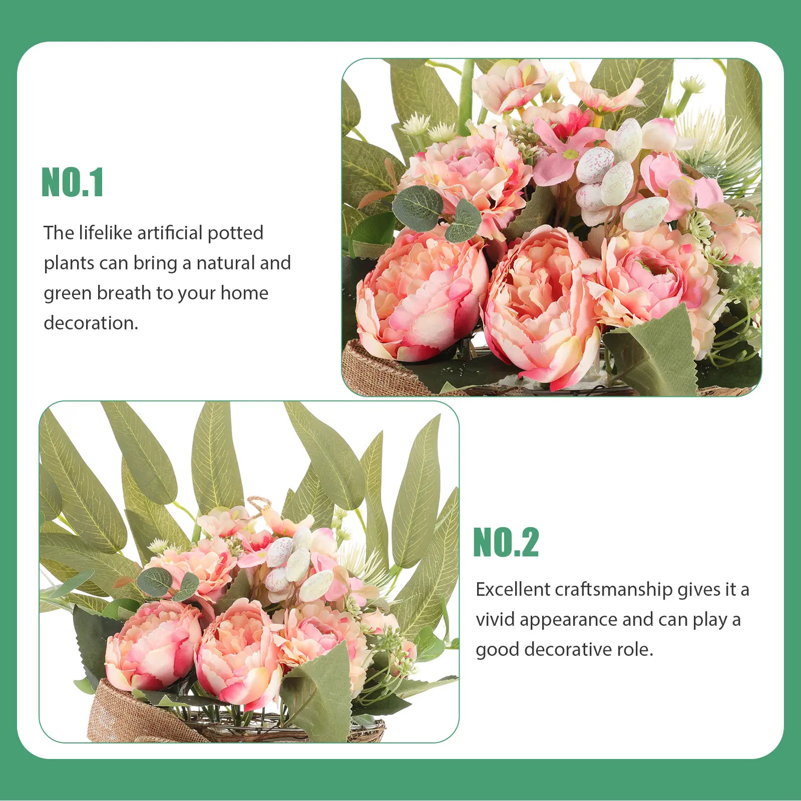 Artificial Hanging Peony Flower Basket Realistic Simulation Flower Basket for Door Porch Farmhouse Decoration Fake Flowers
Artificial Hanging Peony Flower Basket Realistic Simulation Flower Basket for Door Porch Farmhouse Decoration Fake Flowers