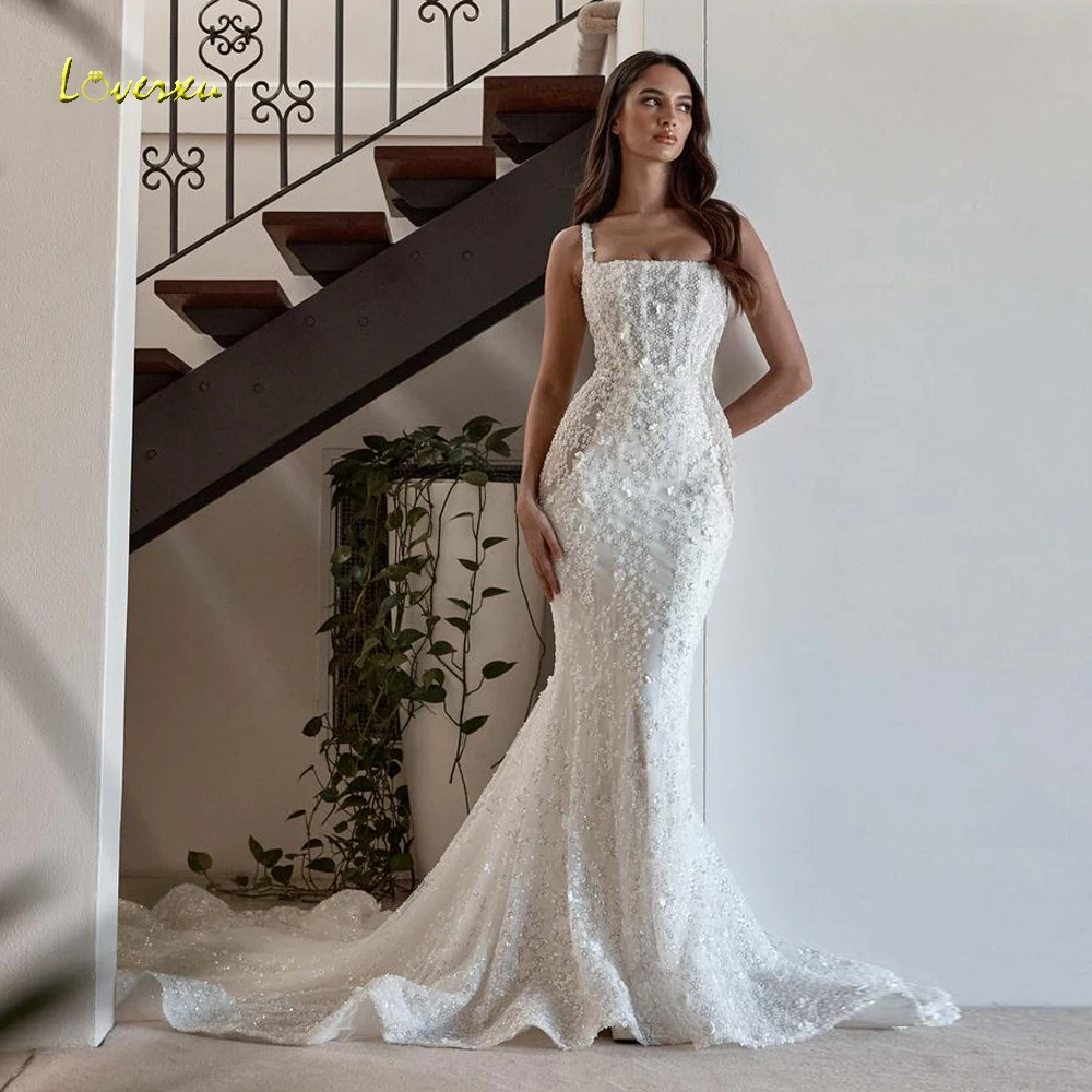 Loverxu Mermaid Sexy Wedding Dresses Sweetheart Sleeveless Vestido De Novia Lace Beaded Sequined Custom Made Bridal Gown
Loverxu Mermaid Sexy Wedding Dresses Sweetheart Sleeveless Vestido De Novia Lace Beaded Sequined Custom Made Bridal Gown