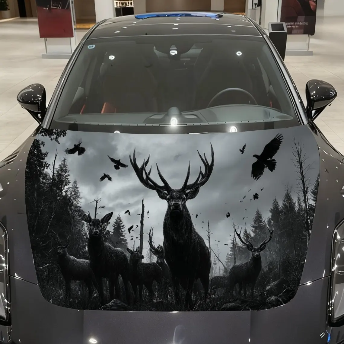 Gloomy Forest Deer Herd Car Vinyl Wrap, PVC Material Waterproof Car Hood Sticker, Self-Adhesive Scratch-Resistant Stickers for E
Gloomy Forest Deer Herd Car Vinyl Wrap, PVC Material Waterproof Car Hood Sticker, Self-Adhesive Scratch-Resistant Stickers for E