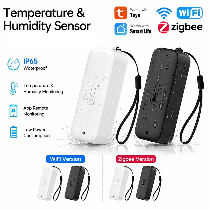 Tuya Smart WiFi Zigbee Weather Station: IP65 Outdoor Temperature and Humidity Sensor, Compatible with Google Assistant
Tuya Smart WiFi Zigbee Weather Station: IP65 Outdoor Temperature and Humidity Sensor, Compatible with Google Assistant