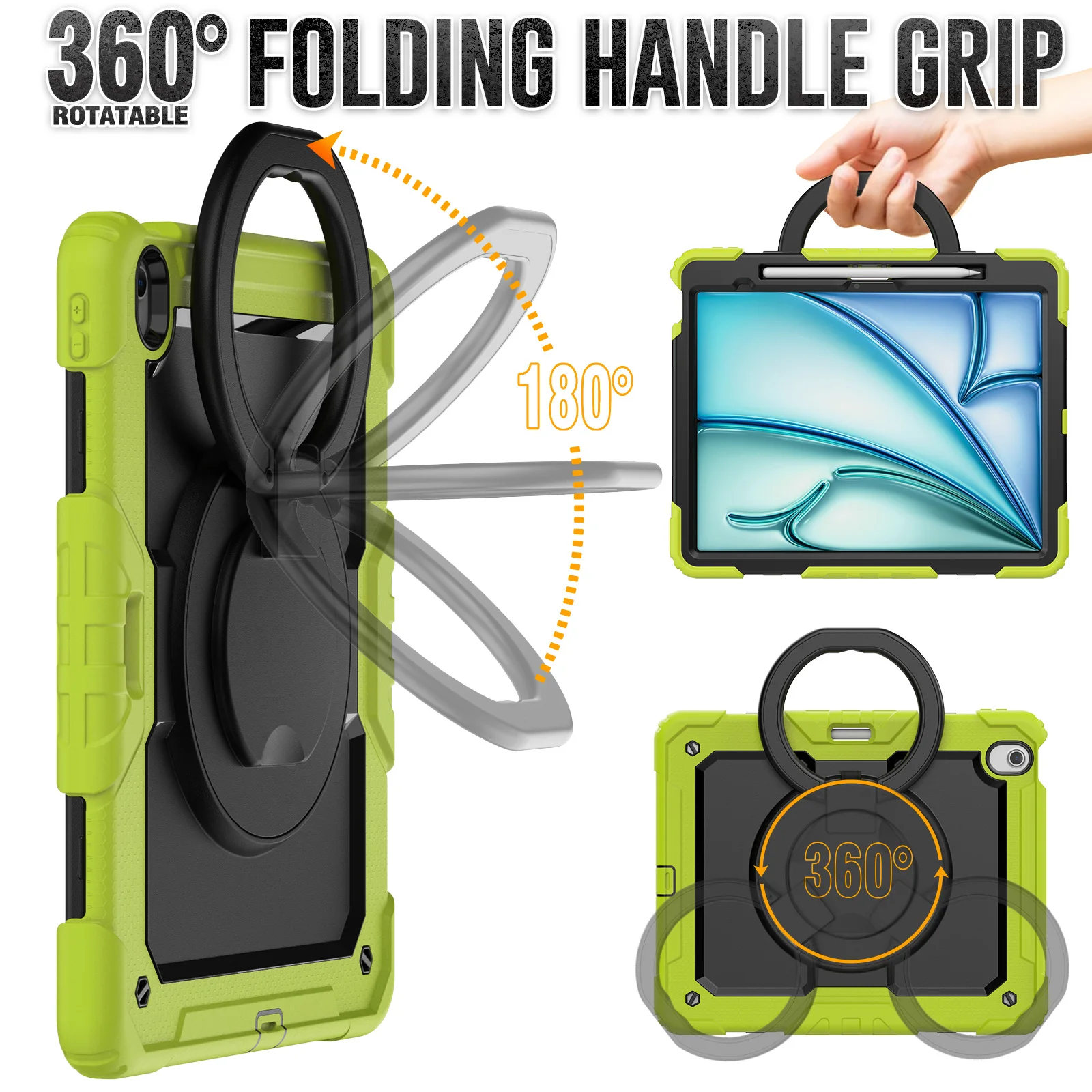 Armor Handle Grip Case For iPad Air 13 2026 M4 2025 M3 2024 M2 A3461 A3462 A3464 A3268 A3269 A3271 A2898 A2899 A2900 Stand Cover
Armor Handle Grip Case For iPad Air 13 2026 M4 2025 M3 2024 M2 A3461 A3462 A3464 A3268 A3269 A3271 A2898 A2899 A2900 Stand Cover