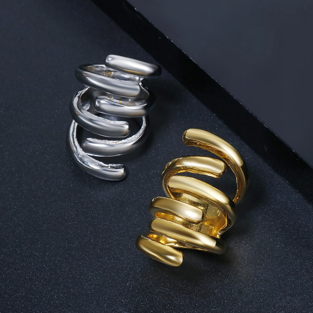 JOVO LOVE Wire winding braid Punk Style stainless steel rings for Womem Gold Color elegant design Jewelry Party Accessories new
JOVO LOVE Wire winding braid Punk Style stainless steel rings for Womem Gold Color elegant design Jewelry Party Accessories new