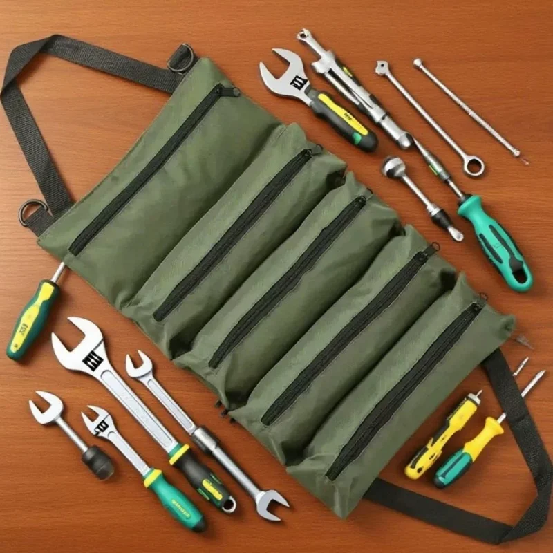 1pc Multi-Purpose Canvas Roll Tool Bag Car Tool Organizer First Aid Kit Storage Wrap Heavy Duty Portable Multiple Zipper Pockets
1pc Multi-Purpose Canvas Roll Tool Bag Car Tool Organizer First Aid Kit Storage Wrap Heavy Duty Portable Multiple Zipper Pockets