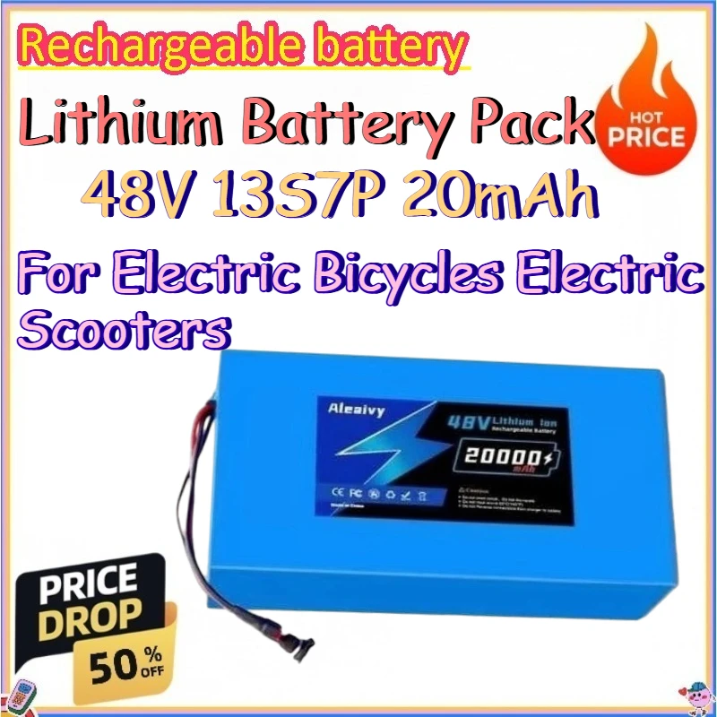 48V 13S7P 20mAh Lithium Battery Pack for Electric Bicycles Electric Scooters Replace Rechargeable 18650 Lithium Battery Pack
48V 13S7P 20mAh Lithium Battery Pack for Electric Bicycles Electric Scooters Replace Rechargeable 18650 Lithium Battery Pack