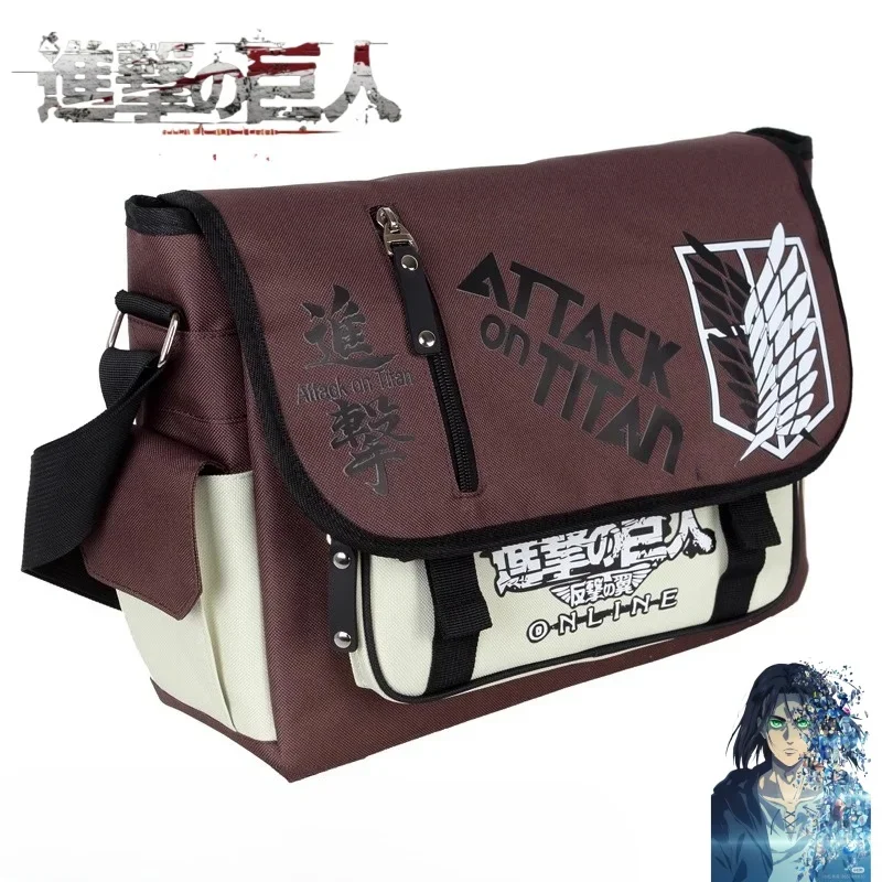 New Attack on Titan Eren Jaeger Mikasa· Ackerman cartoon crossbody bag student fashion trend large capacity shoulder bag gift
New Attack on Titan Eren Jaeger Mikasa· Ackerman cartoon crossbody bag student fashion trend large capacity shoulder bag gift