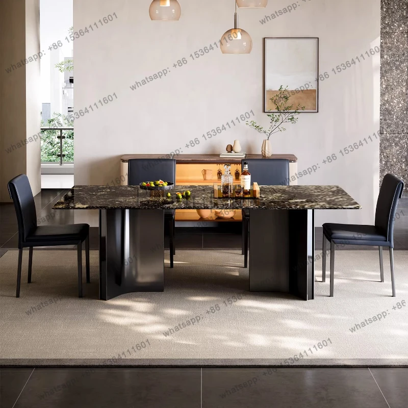 Luxury Brilliant Galaxy Natural Marble Dining Table Imported Stone Italian Style Dining Table High-End Large Flat Furniture
Luxury Brilliant Galaxy Natural Marble Dining Table Imported Stone Italian Style Dining Table High-End Large Flat Furniture