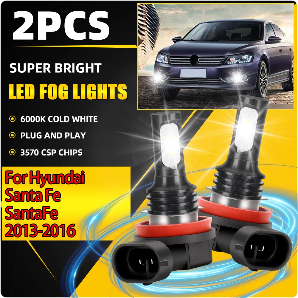12V Auto Fog Lamps 90W H8 H9 H11 Fog Lights 20000LM Plug And Play 6000K White For Hyundai Santa Fe SantaFe 2013 2014 2015 2016
12V Auto Fog Lamps 90W H8 H9 H11 Fog Lights 20000LM Plug And Play 6000K White For Hyundai Santa Fe SantaFe 2013 2014 2015 2016