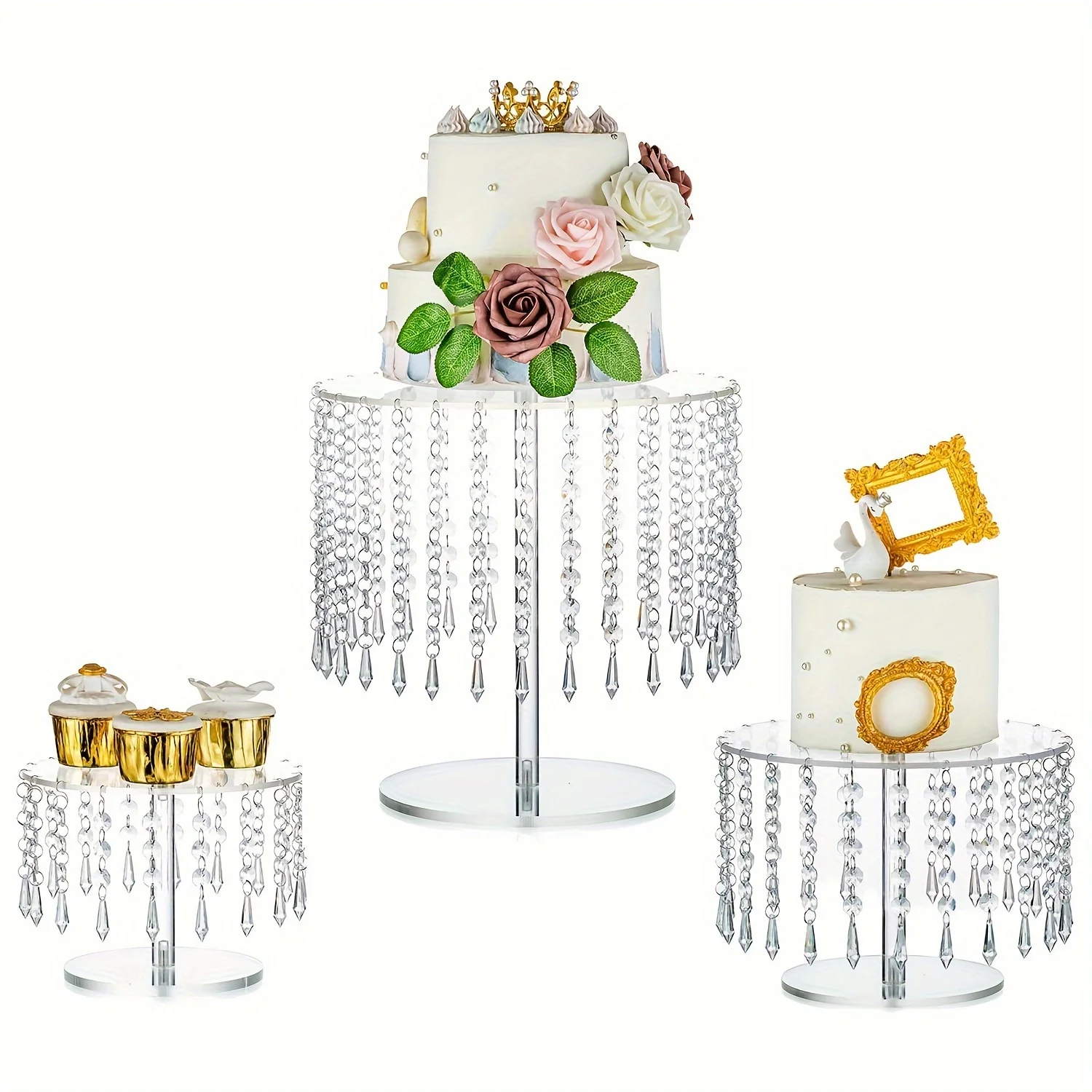 Acrylic Crystal Cake Stand, Clear Wedding Cupcake Holder, Dessert Pedestal Display for Birthday Party and Christmas Decorations, Buffet Risers, 1pc/3pcs, Wedding Display
Acrylic Crystal Cake Stand, Clear Wedding Cupcake Holder, Dessert Pedestal Display for Birthday Party and Christmas Decorations, Buffet Risers, 1pc/3pcs, Wedding Display