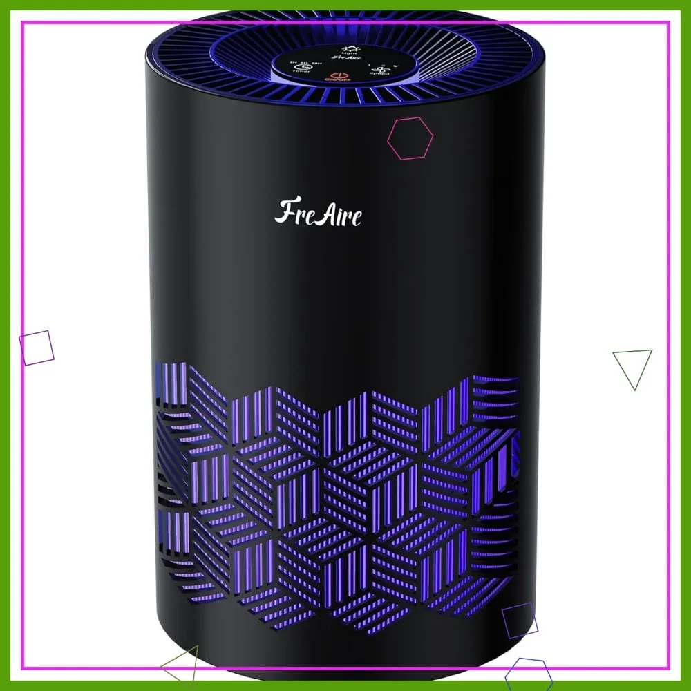 Очиститель воздуха HEPA с подсветкой для дома и спальни, удаляет запахи от пыли, дыма, пыльцы, черный
Очиститель воздуха HEPA с подсветкой для дома и спальни, удаляет запахи от пыли, дыма, пыльцы, черный