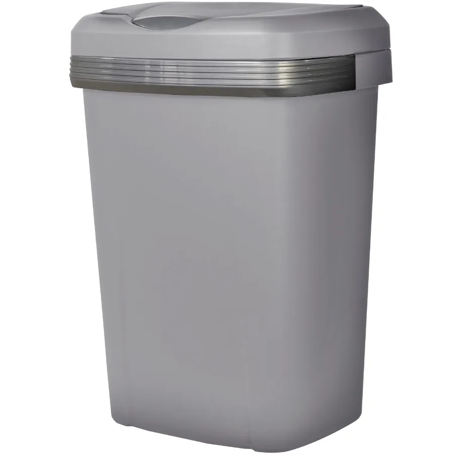 Kitchen Trash Can 12.1 Gallon Plastic Touch Top Garbage Bin with Push Button Lid Gray
Kitchen Trash Can 12.1 Gallon Plastic Touch Top Garbage Bin with Push Button Lid Gray